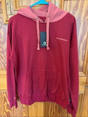Converse Two-Tone Maroon and Dusty Rose Hoodie
